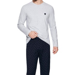 Pyjamas der Marke EDEN PARK - Lange Schlafanzug Eden Park - grau - Ref : E501E76 169