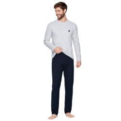Pajamas of the brand EDEN PARK - Long pajamas Eden Park - gray - Ref : E501E76 169