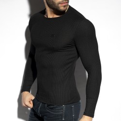 Long Sleeves of the brand ES COLLECTION - Recycled RIB - long sleeve T-shirtblack - Ref : TS325 C10