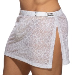 Loungewear de la marca ADDICTED - Falda de encaje floreado - blanco - Ref : AD1254 C01