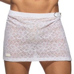 Loungewear de la marca ADDICTED - Falda de encaje floreado - blanco - Ref : AD1254 C01