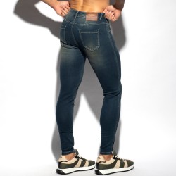 Jean s del marchio ES COLLECTION - Jeans Slim Fit - blu scuro - Ref : ESJ065 502
