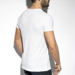 Hohe der Marke ES COLLECTION - Flame Luxus - weißes T-Shirt - Ref : TS305 C01