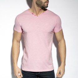 Hohe der Marke ES COLLECTION - Flame Luxus - rosa T-Shirt - Ref : TS305 C05