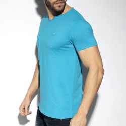 Hauts de la marque ES COLLECTION - T-shirt Flame luxury - turquoise - Ref : TS305 C08