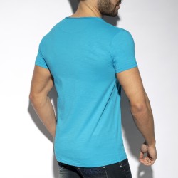 Alta del marchio ES COLLECTION - T-shirt Flame luxury - turchese - Ref : TS305 C08