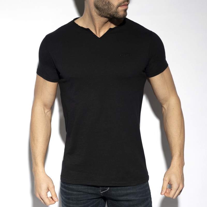 Top of the brand ES COLLECTION - Flame luxury - black T-shirt - Ref : TS305 C10