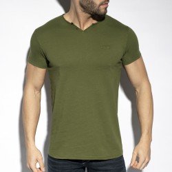 Hohe der Marke ES COLLECTION - Flame Luxus - khaki T-Shirt - Ref : TS305 C12