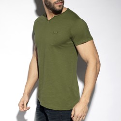 Hohe der Marke ES COLLECTION - Flame Luxus - khaki T-Shirt - Ref : TS305 C12