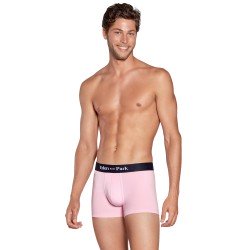 Shorts Boxer, Shorty de la marca EDEN PARK - Set de 2 calzoncillos lisos Eden Park rosa y azul marino - Ref : EP1221E60P2 PKD85