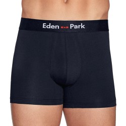Boxer, shorty de la marque EDEN PARK - Lot de 2 boxers Eden Park blanc à rayures bleu marine et uni bleu marine - Ref : EP1221H3