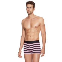 Boxer shorts, Shorty of the brand EDEN PARK - Set of 2 Eden Park boxer shorts navy blue pink and plain stripes - Ref : EP1221E41