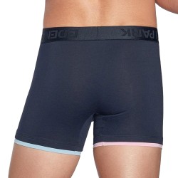 Shorts Boxer, Shorty de la marca EDEN PARK - Bóxer de algodón elástico azul marino Eden Park con detalles en contraste - Ref : E