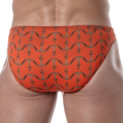 Badeschein der Marke TOF PARIS - Mini-Badehose Tof Paris Print - orange - Ref : TOF384O