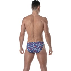 Slip de bain de la marque TOF PARIS - Mini Slip de bain Tof Paris Print - bleu - Ref : TOF384BU