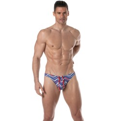 Slip de bain de la marque TOF PARIS - Mini Slip de bain Tof Paris Print - bleu - Ref : TOF384BU