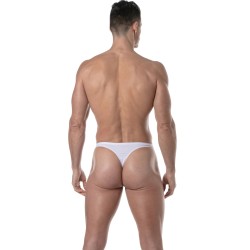 Slip de bain de la marque TOF PARIS - String de bain Tof Paris Plain - blanc - Ref : TOF380B