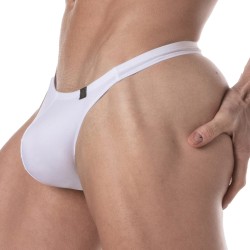 Slip de bain de la marque TOF PARIS - String de bain Tof Paris Plain - blanc - Ref : TOF380B