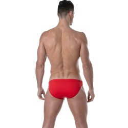 Slip de bain de la marque TOF PARIS - Mini Slip de bain Tof Paris Plain - rouge - Ref : TOF379R