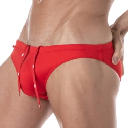 Badeschein der Marke TOF PARIS - Mini-Badehose Tof Paris Plain - rot - Ref : TOF379R