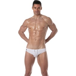 Slip de bain de la marque TOF PARIS - Mini Slip de bain Tof Paris Plain - blanc - Ref : TOF379B