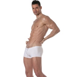 Boxer corti, bagno Shorty del marchio TOF PARIS - Costume da bagno Tof Paris Plain - bianco - Ref : TOF378B