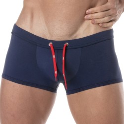 Boxer corti, bagno Shorty del marchio TOF PARIS - Costume da bagno Tof Paris Plain - blu navy - Ref : TOF378BU