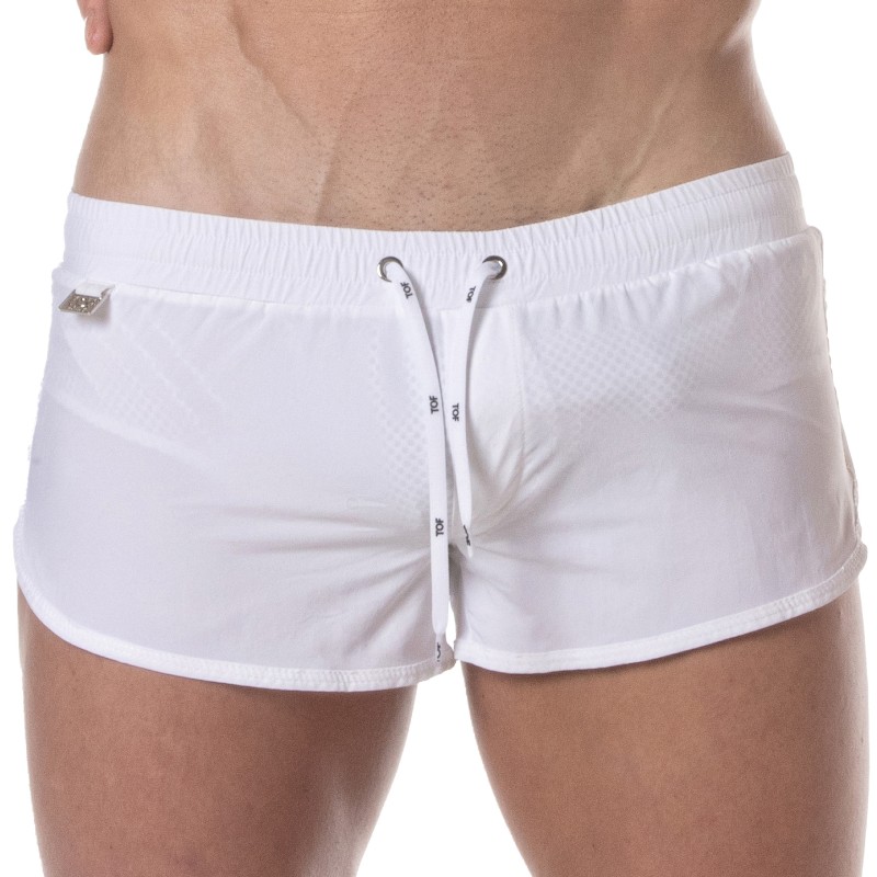 Short de bain de la marque TOF PARIS - Mini Short de bain Tof Paris - blanc - Ref : TOF376B