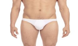Brief of the brand HOM - Slip micro Feathers - white - Ref : 404756 0003