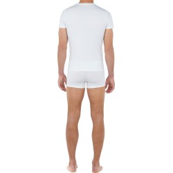 Kurze Ärmel der Marke HOM - Weißes klassisches T-Shirt - Ref : 400206 0003