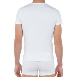 Kurze Ärmel der Marke HOM - Weißes klassisches T-Shirt - Ref : 400206 0003