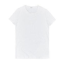Manches courtes de la marque HOM - T-shirt HOM Col Rond Supreme Cotton - blanc - Ref : 401330 0003