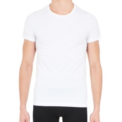 Mangas cortas de la marca HOM - Camiseta HOM Cuello Redondo Supreme Cotton - blanco - Ref : 401330 0003