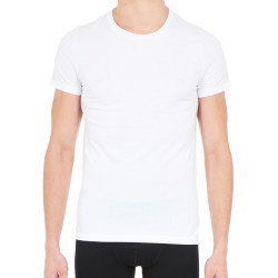 Kurze Ärmel der Marke HOM - HOM T-Shirt mit Rundhalsausschnitt Supreme Baumwolle - weiß - Ref : 401330 0003