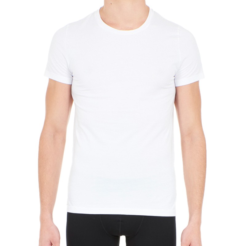 Short Sleeves of the brand HOM - HOM Crew Neck T-Shirt Supreme Cotton - white - Ref : 401330 0003