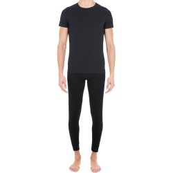 Kurze Ärmel der Marke HOM - HOM T-Shirt mit Rundhalsausschnitt Supreme Baumwolle - schwarz - Ref : 401330 0004