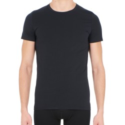 Kurze Ärmel der Marke HOM - HOM T-Shirt mit Rundhalsausschnitt Supreme Baumwolle - schwarz - Ref : 401330 0004