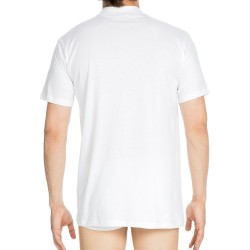 Mangas cortas de la marca HOM - Camiseta HOM  Cuello Redondo Harro - blanco - Ref : 405508 M015