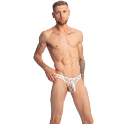 Thong of the brand L HOMME INVISIBLE - Plume D Argent - String Bikini - Ref : UW07 PLU Y61