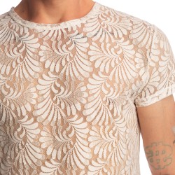 Maniche del marchio L HOMME INVISIBLE - Plume D Argent - T-shirt con scollo a V - Ref : MY92 PLU Y61