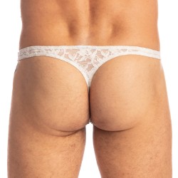 String de la marque L HOMME INVISIBLE - White Lotus - String Bikini - Ref : UW26 LOT 002