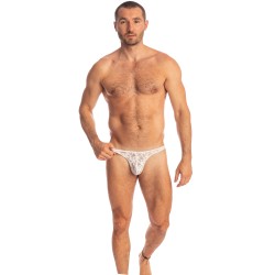 Stringa del marchio L HOMME INVISIBLE - White Lotus - Perizoma Bikini - Ref : UW26 LOT 002