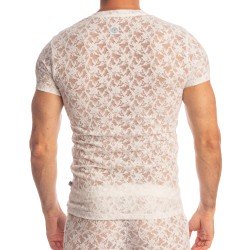Maniche del marchio L HOMME INVISIBLE - White Lotus - T-shirt con scollo a V - Ref : MY73 LOT 002