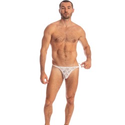 Thong of the brand L HOMME INVISIBLE - White Lotus - String Striptease - Ref : MY83 LOT 002