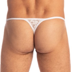 Thong of the brand L HOMME INVISIBLE - White Lotus - String Striptease - Ref : MY83 LOT 002
