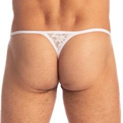 String de la marque L HOMME INVISIBLE - White Lotus - String Striptease - Ref : MY83 LOT 002