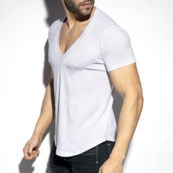 Short Sleeves of the brand ES COLLECTION - Deep T-Shirt V-Neck - white - Ref : TS333 C01