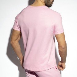 Manches courtes de la marque ES COLLECTION - T-shirt Sport Relief - rose - Ref : SP292 C05