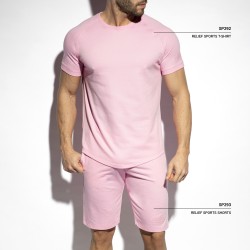 Maniche del marchio ES COLLECTION - T-shirt Sport Relief - rose - Ref : SP292 C05