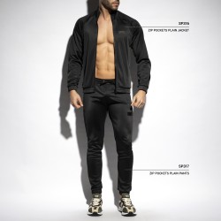 Jacke der Marke ES COLLECTION - Jacke Reißverschlusstaschen - schwarz - Ref : SP316 C10